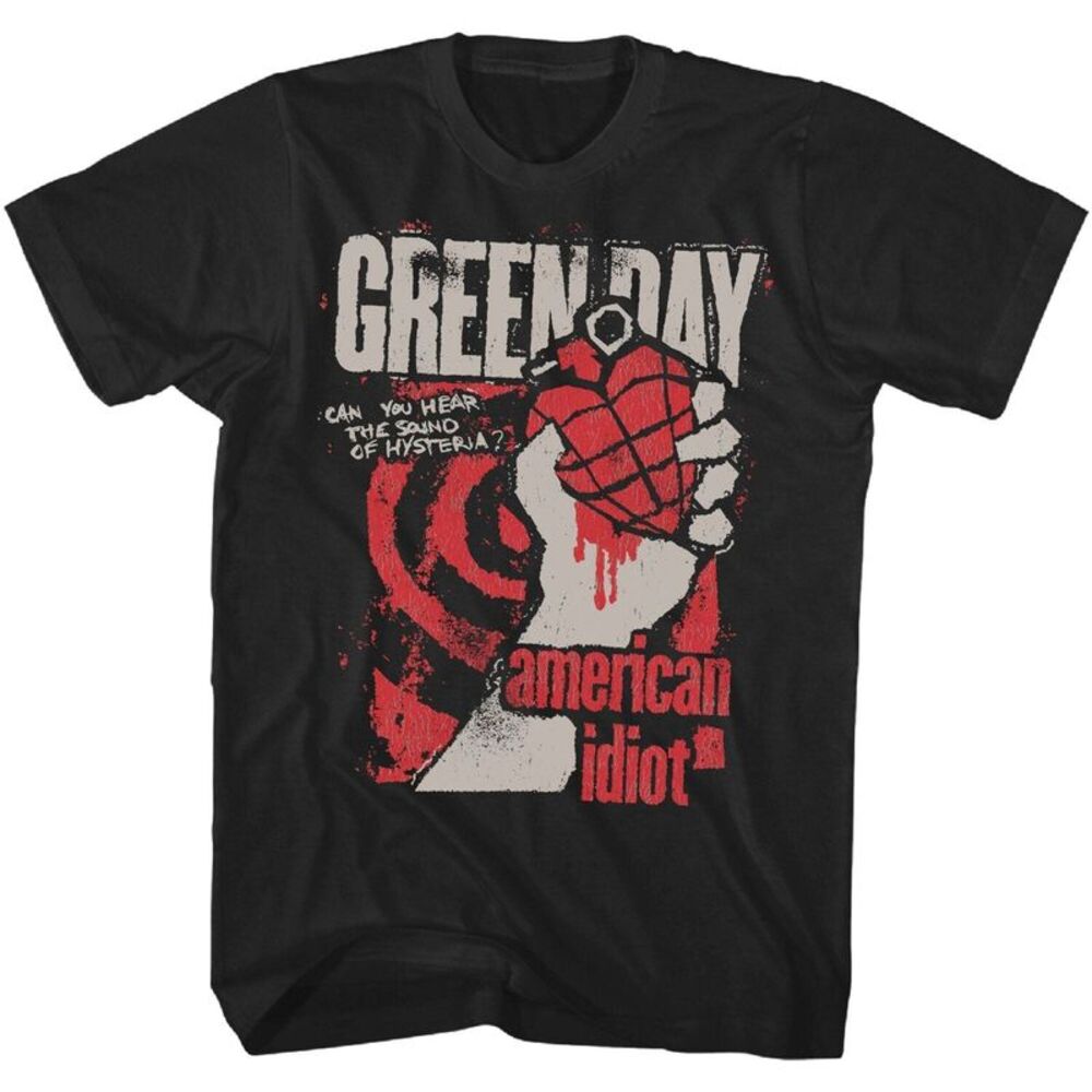 Green Day - Green Day - American Idiot Hysteria T-Shirt - Medium Black 22GD014A2